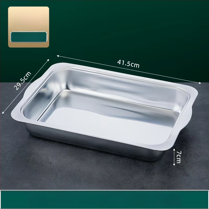 Плоча за грил риба от неръждаема стомана, квадратна, с дръжка за безопасност, електроплакирана повърхност, мултифункционална, за дома и професионално ползване