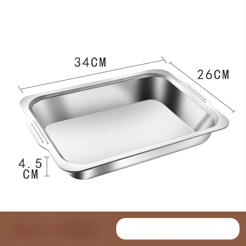 Плоча за грил риба от неръждаема стомана, квадратна, с дръжка за безопасност, електроплакирана повърхност, мултифункционална, за дома и професионално ползване