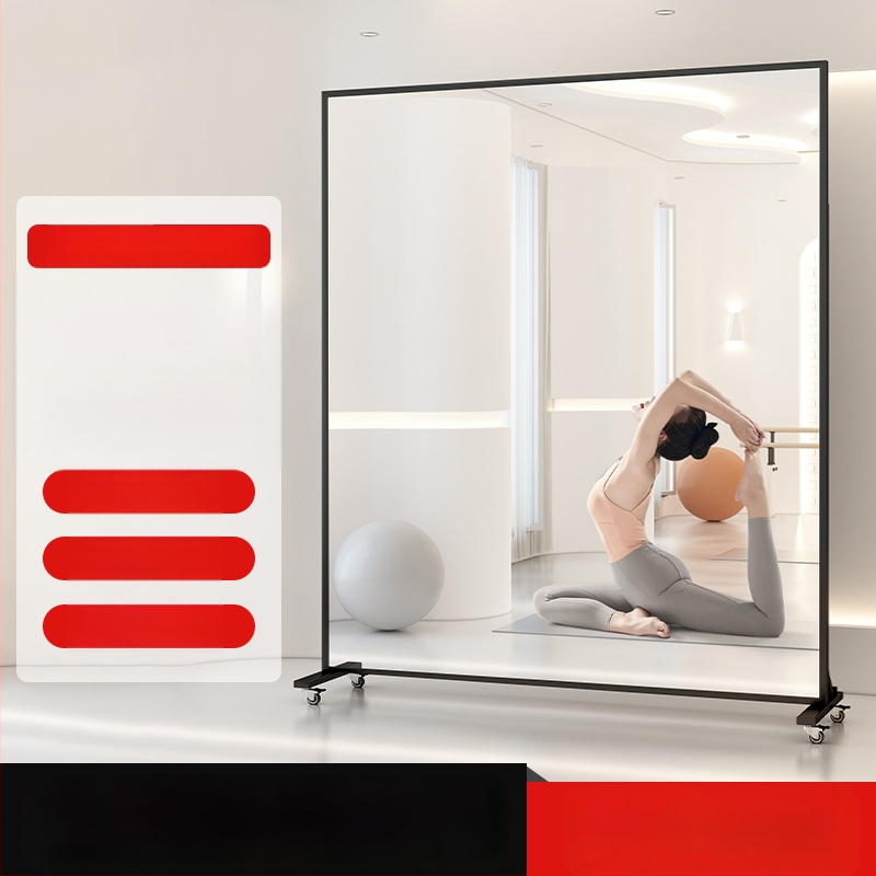 Mozgatható padlótükör univerzális kerekekkel, alumínium váz, modell 005, testre szabható