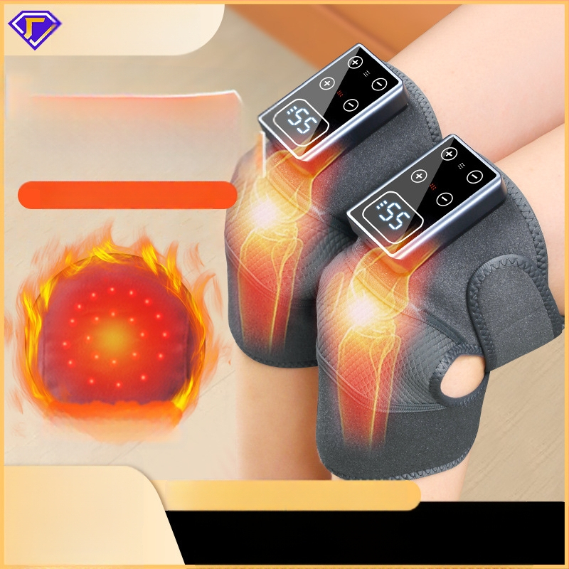 Μασάζ γόνατος με θέρμανση πολλών ζωνών για γόνατο, ώμο και αγκώνα · ευφυής έλεγχος θερμοκρασίας με 3 λειτουργίες · θέρμανση 45–65°C · ισχύς 7.5W, 5V/2A · θερμή συμπίεση μασάζ