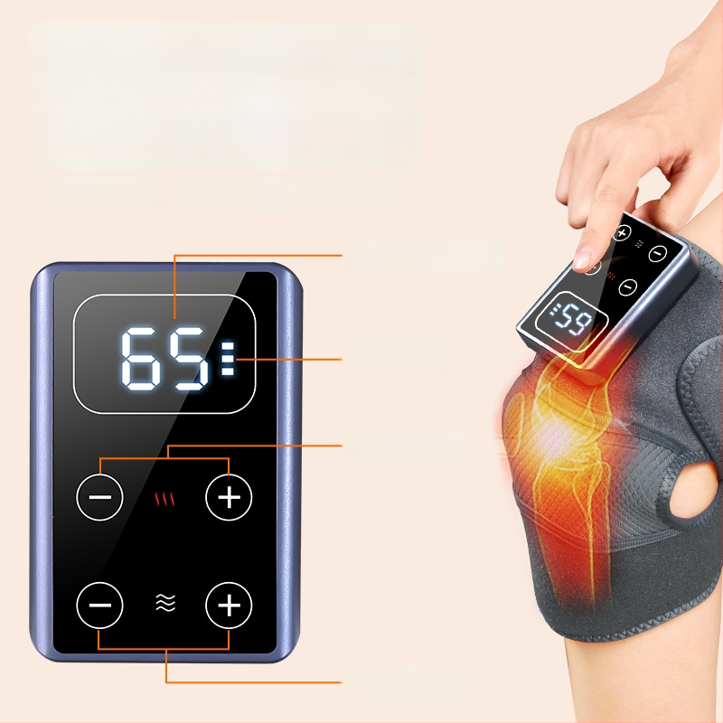 Μασάζ γόνατος με θέρμανση πολλών ζωνών για γόνατο, ώμο και αγκώνα · ευφυής έλεγχος θερμοκρασίας με 3 λειτουργίες · θέρμανση 45–65°C · ισχύς 7.5W, 5V/2A · θερμή συμπίεση μασάζ