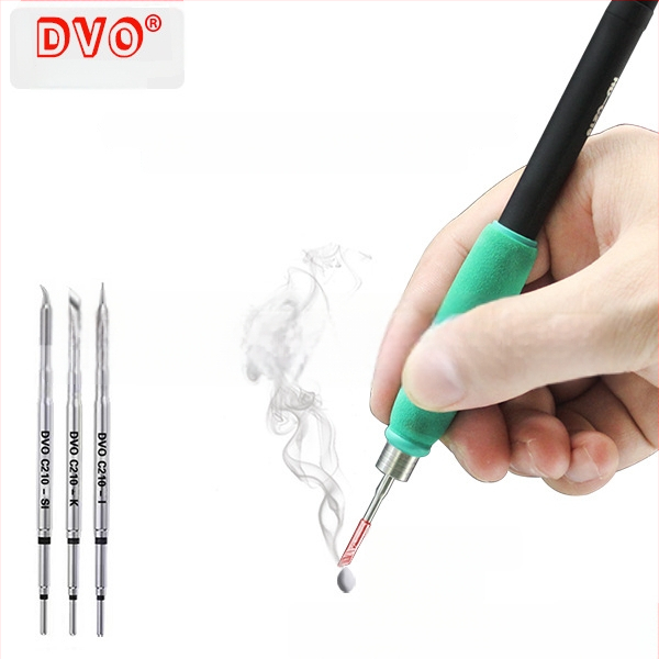 C210 litavimo antgalis; varis, be švino; antgalio formos: pointed head / knife head / curved head; temperatūros diapazonas 0–500°C; maksimali galia 150W; suderinamas su GVM/JBC/OSS/T26 stotelėmis