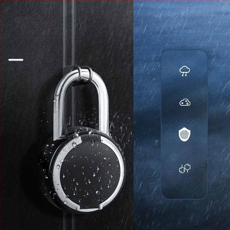 Умна заключалка за пръстов отпечатък с APP контрол, 30 запазени отпечатъка, 0,5 s сканиране, 500 000 цикъла, водоустойчива, за шкафове, куфери и раници