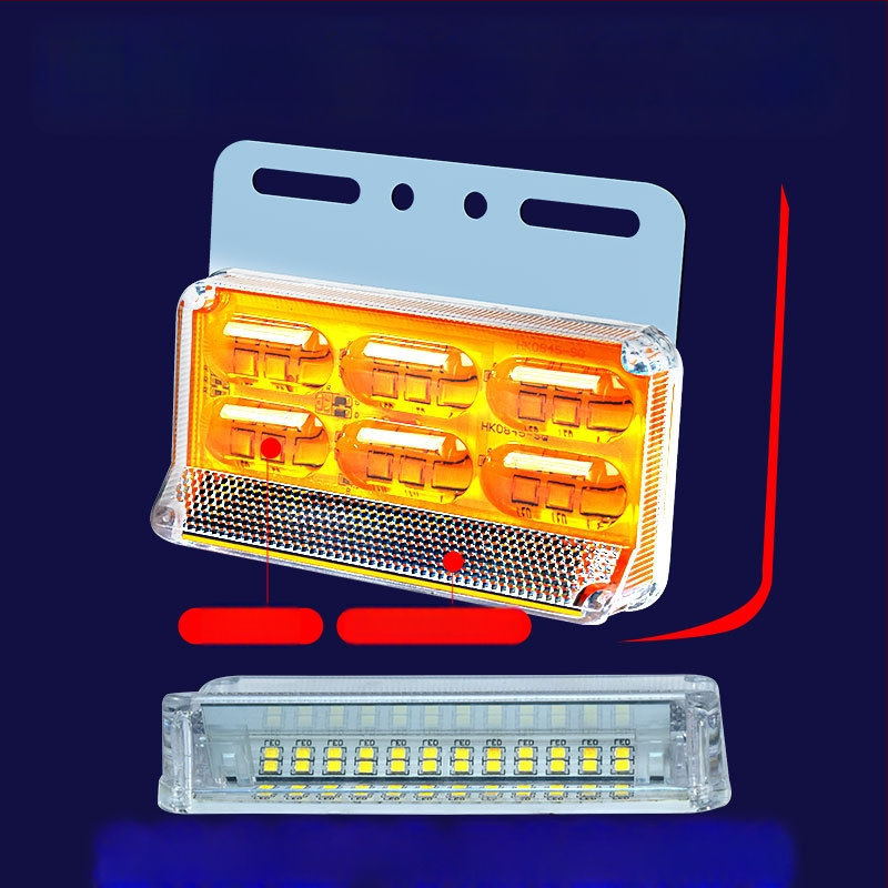 Sunkvežimio šoninė šviesa, plačiu kampu, 24V, atspari vandeniui, 16W, ABS plastikas, tarnavimo laikas 50 000 h