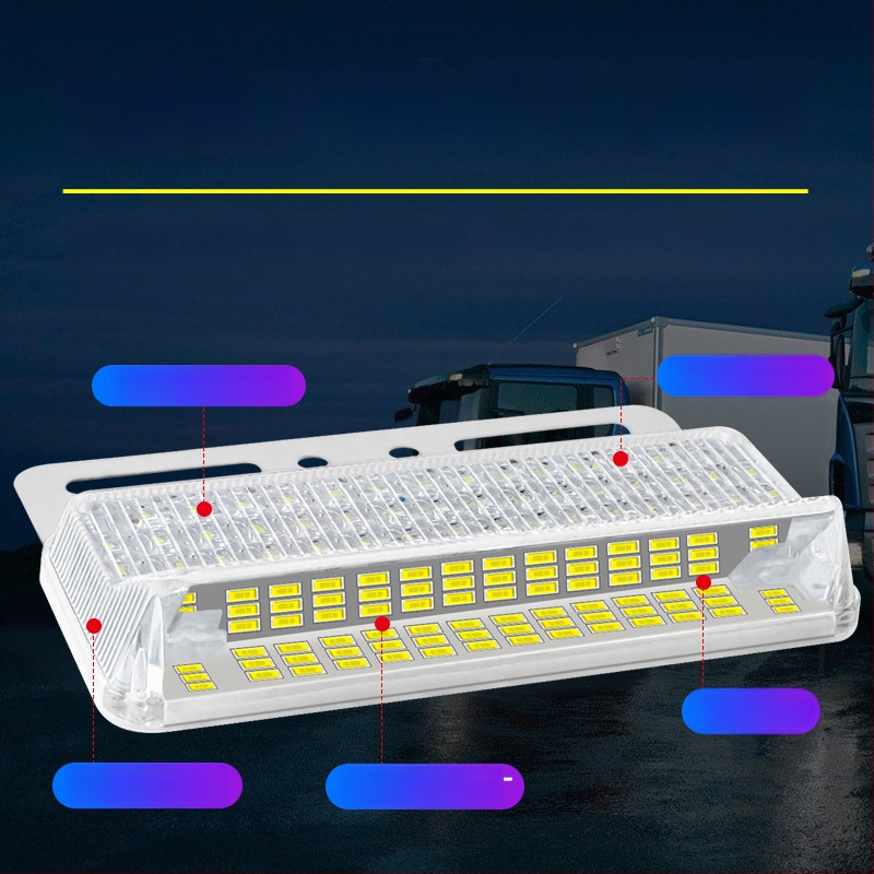 Sunkvežimio šoninis žibintas su anti-glare funkcija, išplėstas plataus kampo LED, 24V, atsparus vandeniui