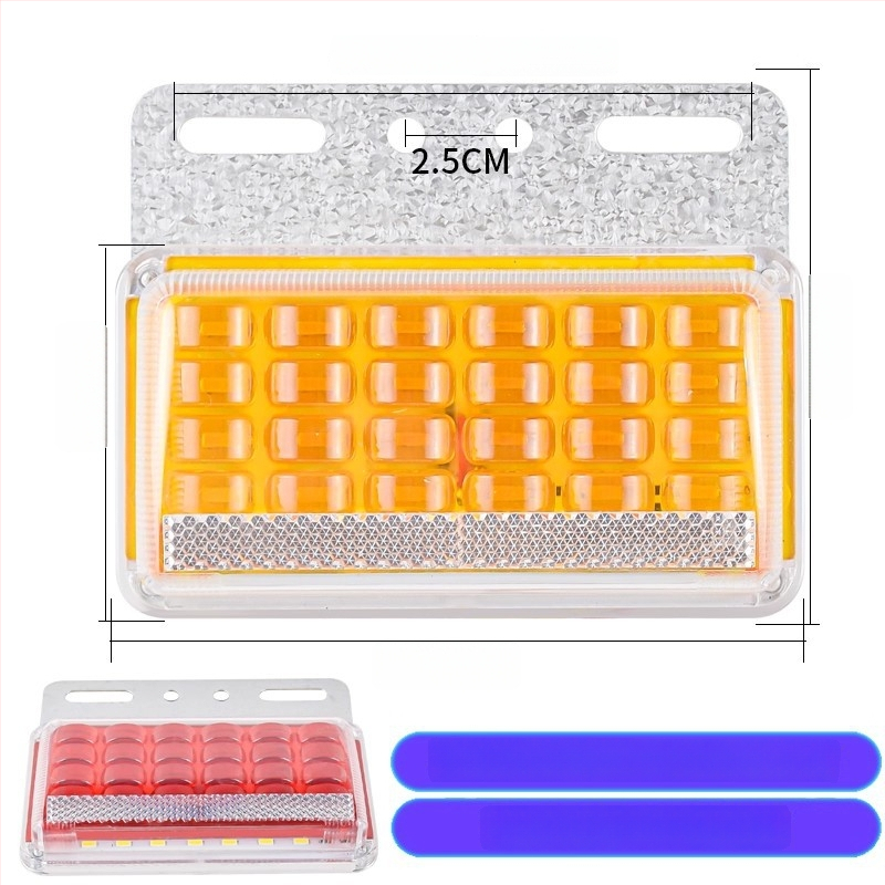 LED šoninė šviesa dideliam sunkvežimiui, 24V, atspari vandeniui, itin ryški, puspriekabės šoninis/posūkio indikatorius