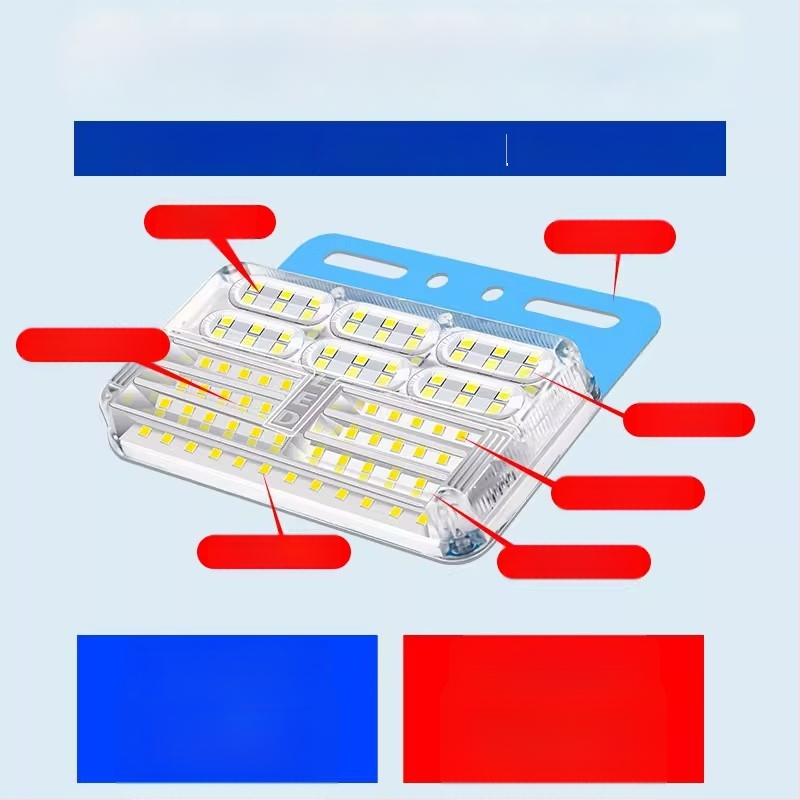 Keturių eilių LED šoninė šviesa sunkvežimiams ir priekaboms, 24V, atspari vandeniui, 5-10W, korpusas PC+geležies laikiklis, tarnavimo laikas 50 000 h