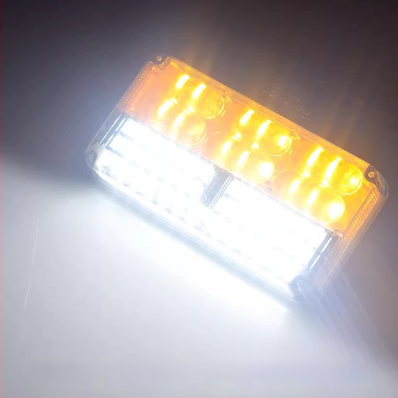 Keturių eilių LED šoninė šviesa sunkvežimiams ir priekaboms, 24V, atspari vandeniui, 5-10W, korpusas PC+geležies laikiklis, tarnavimo laikas 50 000 h