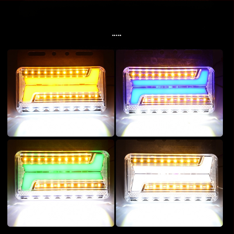 Krovininės LED šoninė šviesa, atspari vandeniui dvipusiai krašto šviesai, 24V, posūkio signalas