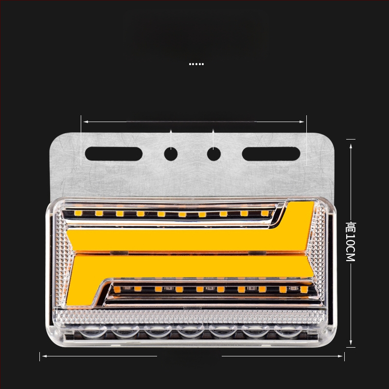 Krovininės LED šoninė šviesa, atspari vandeniui dvipusiai krašto šviesai, 24V, posūkio signalas