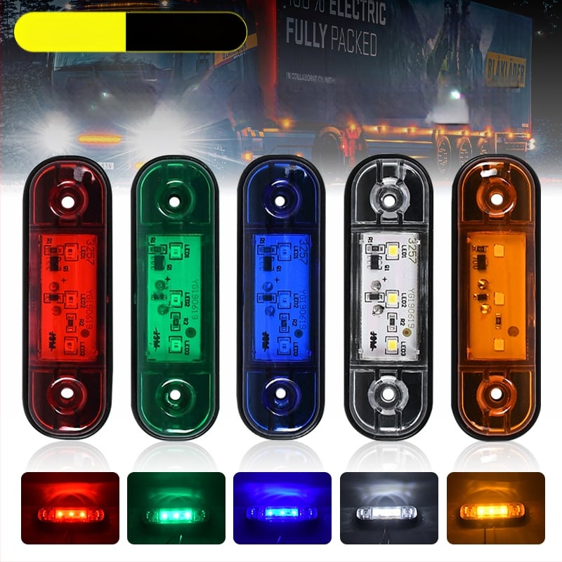 3-LED šoninis žibintas sunkvežimiui, 10-24V, 5W, 3000 lm, IP60, 50 000 h