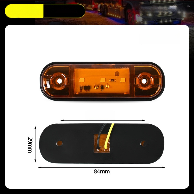 3-LED šoninis žibintas sunkvežimiui, 10-24V, 5W, 3000 lm, IP60, 50 000 h