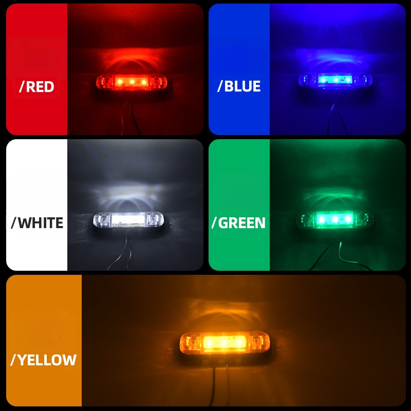 3-LED šoninis žibintas sunkvežimiui, 10-24V, 5W, 3000 lm, IP60, 50 000 h