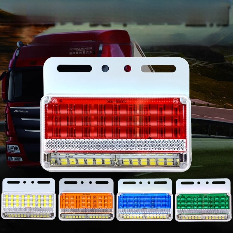 LED šoninė šviesa sunkvežimiams, 24V, IP67 atspari vandeniui, tarnavimo laikas 50000 val., modelis: Double row floor edge light