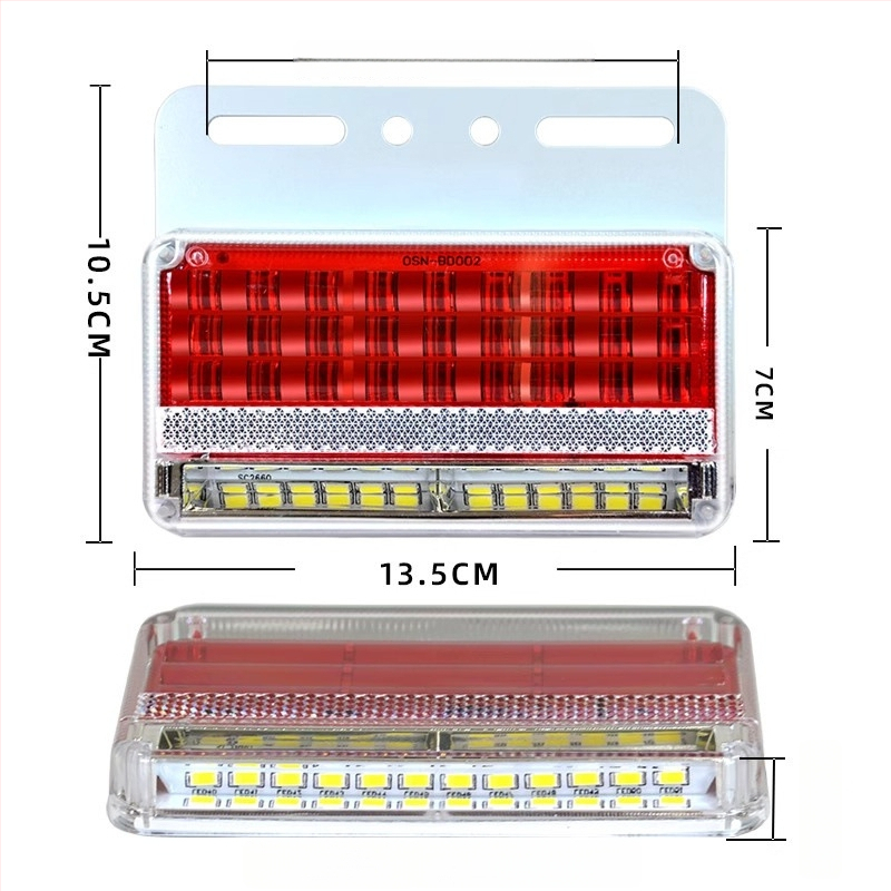 LED šoninė šviesa sunkvežimiams, 24V, IP67 atspari vandeniui, tarnavimo laikas 50000 val., modelis: Double row floor edge light