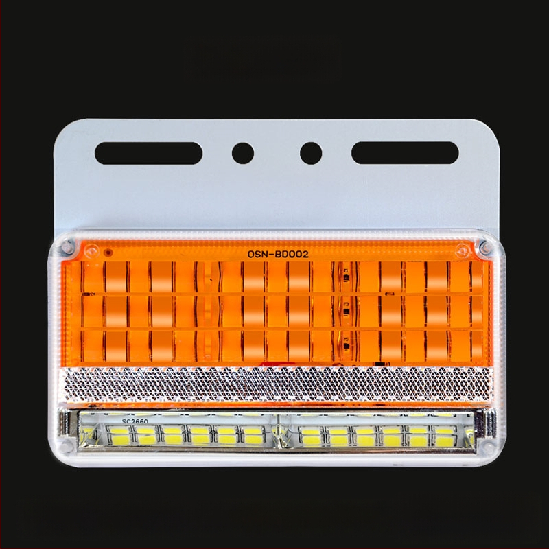 LED šoninė šviesa sunkvežimiams, 24V, IP67 atspari vandeniui, tarnavimo laikas 50000 val., modelis: Double row floor edge light