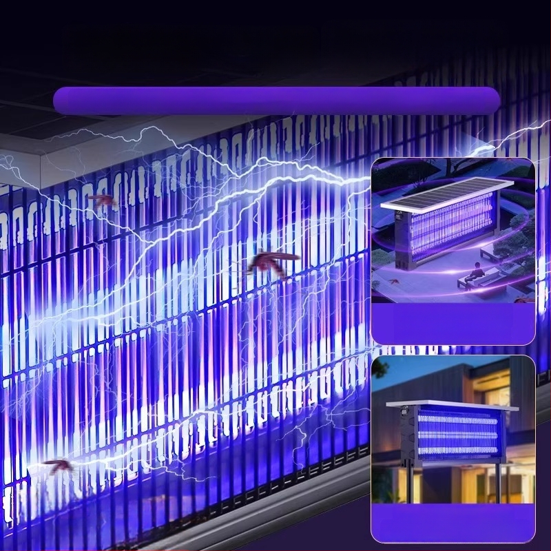 Napelemes szúnyogirtó lámpa kültéri használatra, modell MWD-tyn-H, feszültség 240 V, kör-négyzet alakú dizájn, márka Xinya