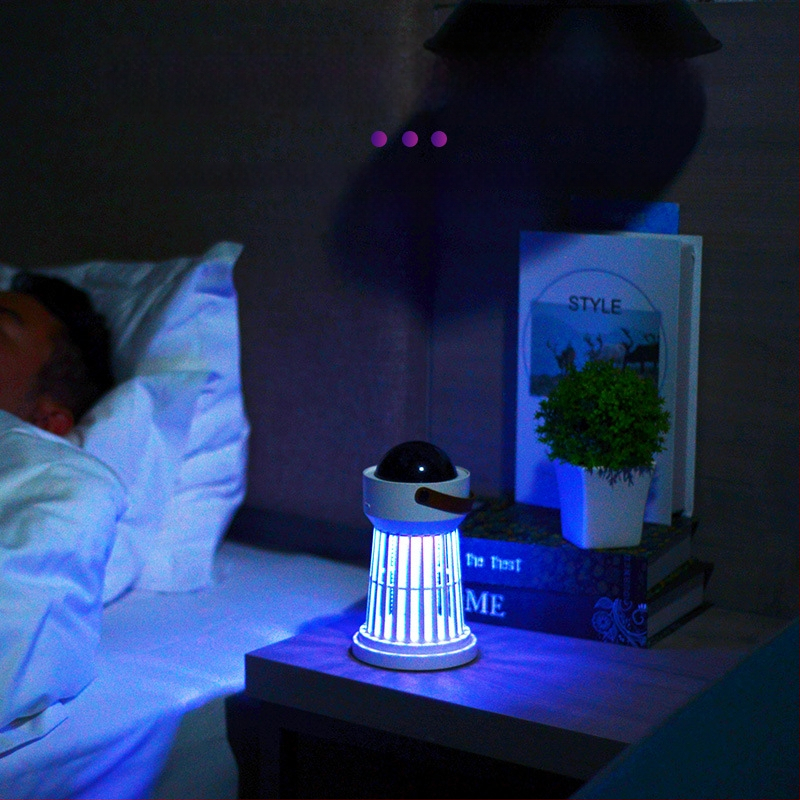 Kućna viseća lampa za uništavanje komaraca, velika vanjska, višenamjenska noćna svjetiljka i klopka za komarce, dva u jednom, ugrađena baterija