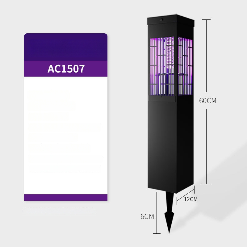 Kültéri szúnyogölő lámpa elektromos sokk módszerrel, vízálló, dugóval csatlakozik a hálózatra, UV fény csali, 50–100 m² lefedettség, 1500 mAh-nál nagyobb akkumulátor, akkumulátor élettartam 1–7 nap