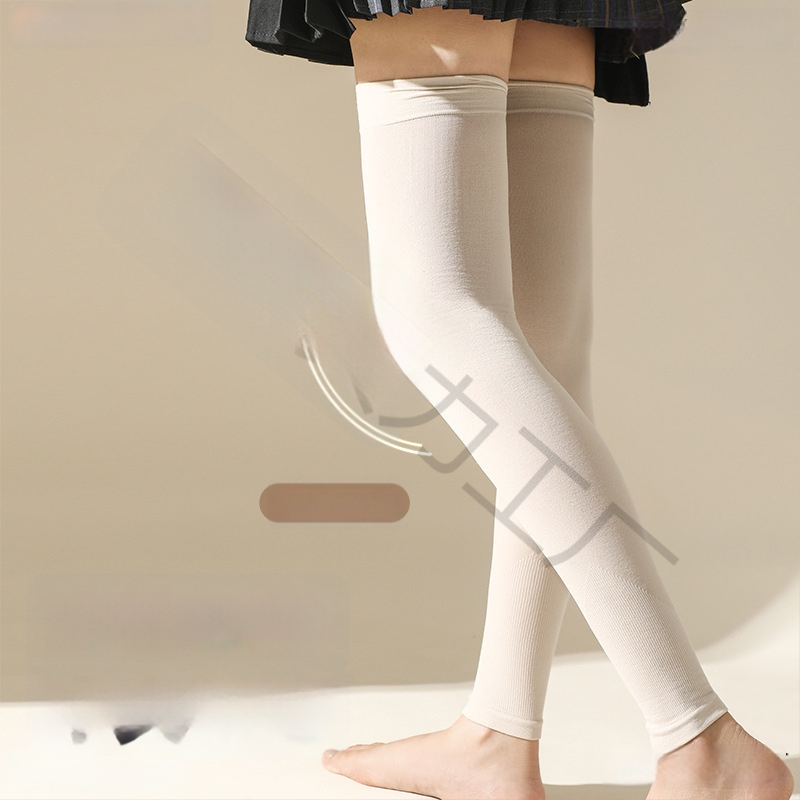 Manșete de protecție solară pentru picioare, pentru bărbați și femei, lungime medie, material Lycra cotton cu Spandex, cod D5scqtcr