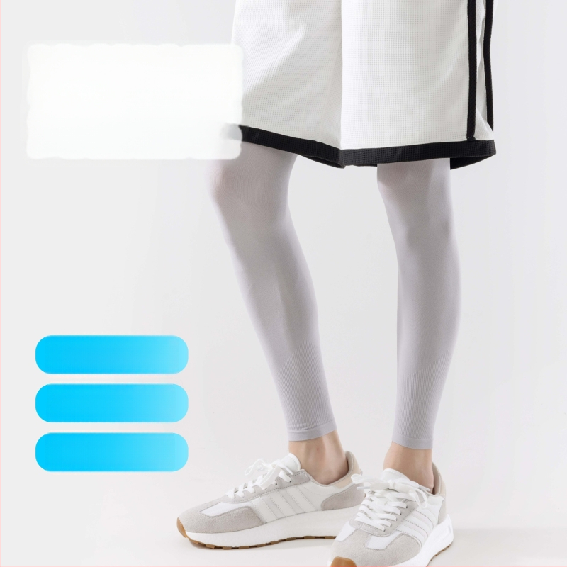 Manșon pentru picioare cu protecție UV, țesătură Ice Silk, nailon, unisex, lung