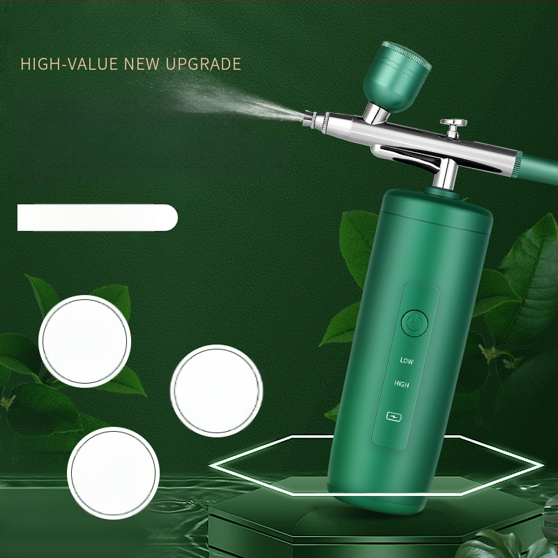 Mājas oksigēna infūzijas iekārta ar nano miglu, pārnēsājama, iebūvēta baterija, auksts izsmidzinājums, 1. ātrums, pārklājuma finišs; miglas laiks 61–120 s.