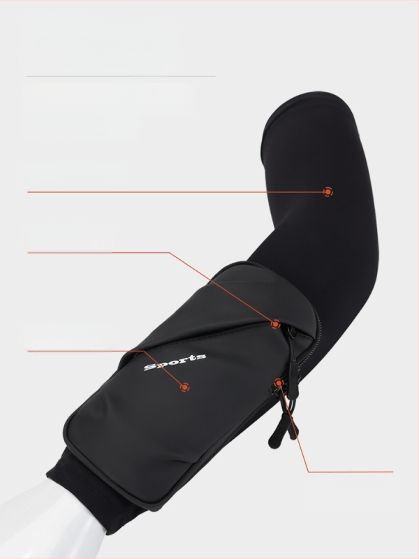 Geantă pentru braț cu telefon pentru alergare și ciclism, respirabilă, ultraușoară, unisex, cu buzunar pentru telefon, material Oxford