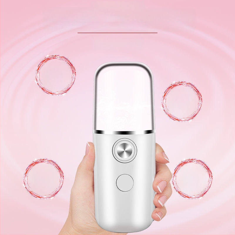 Nešiojamas nano purškimo veido drėkinimo įrenginys veidui su įmontuota 4000–6000 mAh baterija, šaltas purškimas, vieno greičio režimas, rūko laikas iki 10 sekundžių, baterijos tarnavimo laikas virš 12 valandų