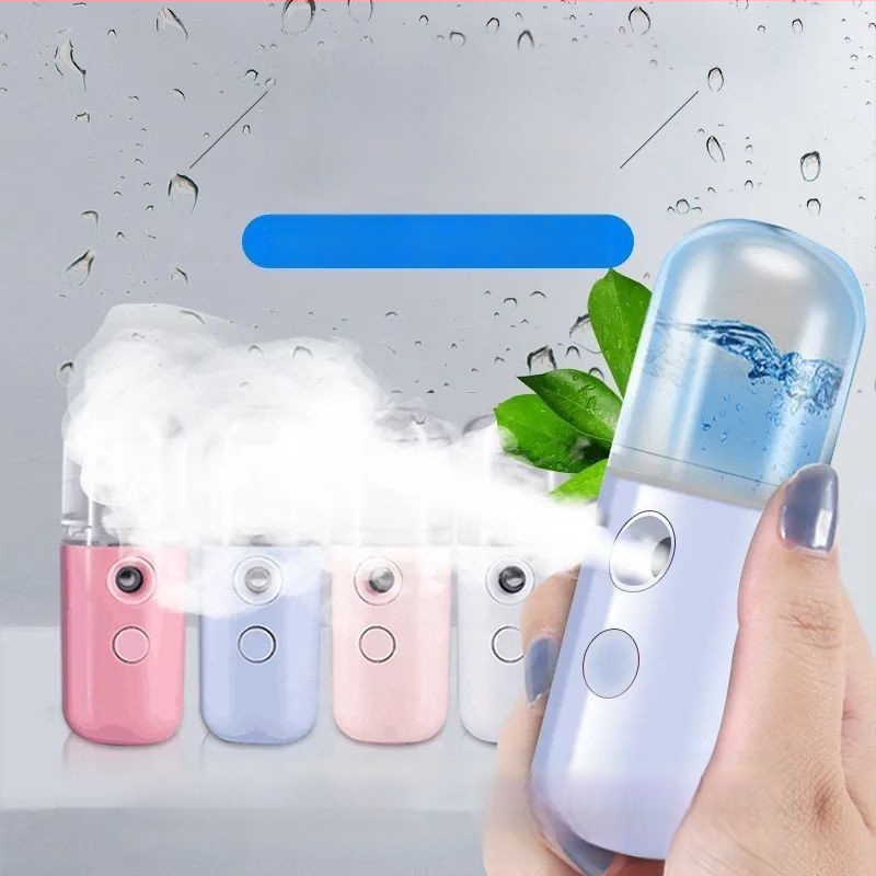 Nešiojamas nano purškimo veido drėkinimo įrenginys veidui su įmontuota 4000–6000 mAh baterija, šaltas purškimas, vieno greičio režimas, rūko laikas iki 10 sekundžių, baterijos tarnavimo laikas virš 12 valandų