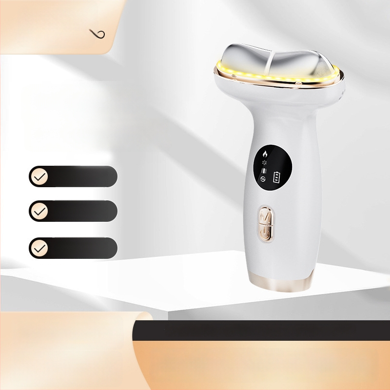 Kaklo grožio prietaisas su vibracijos masažu, fotonine terapija ir ledų režimas; skirtas pakėlimui, tonizavimui, raukšlių mažinimui ir odos atjauninimui (Modelis DYM063)