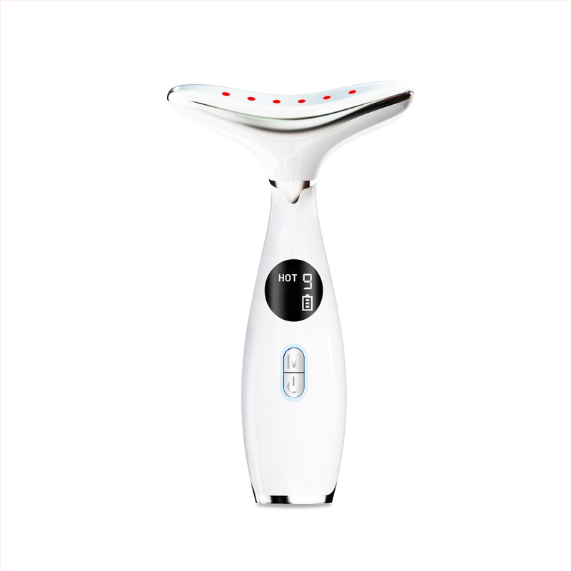 Kaklo grožio prietaisas su vibracijos masažu, fotonine terapija ir ledų režimas; skirtas pakėlimui, tonizavimui, raukšlių mažinimui ir odos atjauninimui (Modelis DYM063)