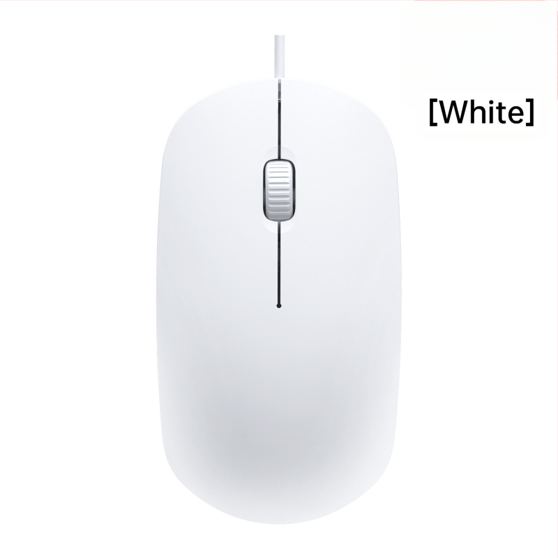 Žični optički miš s tihim radom, USB, kompatibilan s prijenosnicima i stolnim računalima, 1600 DPI, 3 tipke, dimenzije 110 × 60 × 26 mm