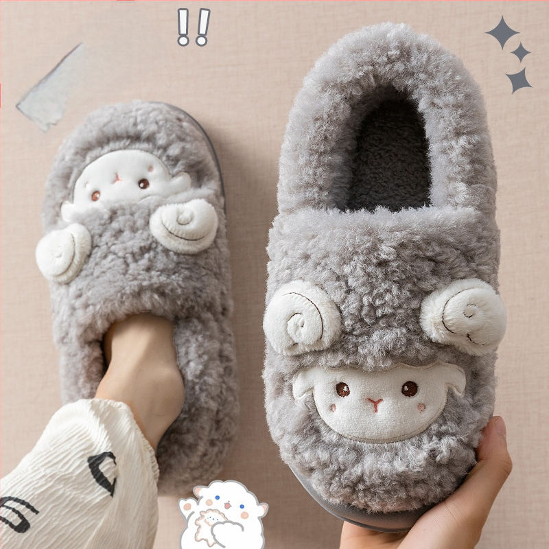 Унисекс зимни чехли с връх от замш, пухена подплата, EVA подметка, антихлъзгаща подметка, височина на тока около 3.5 cm