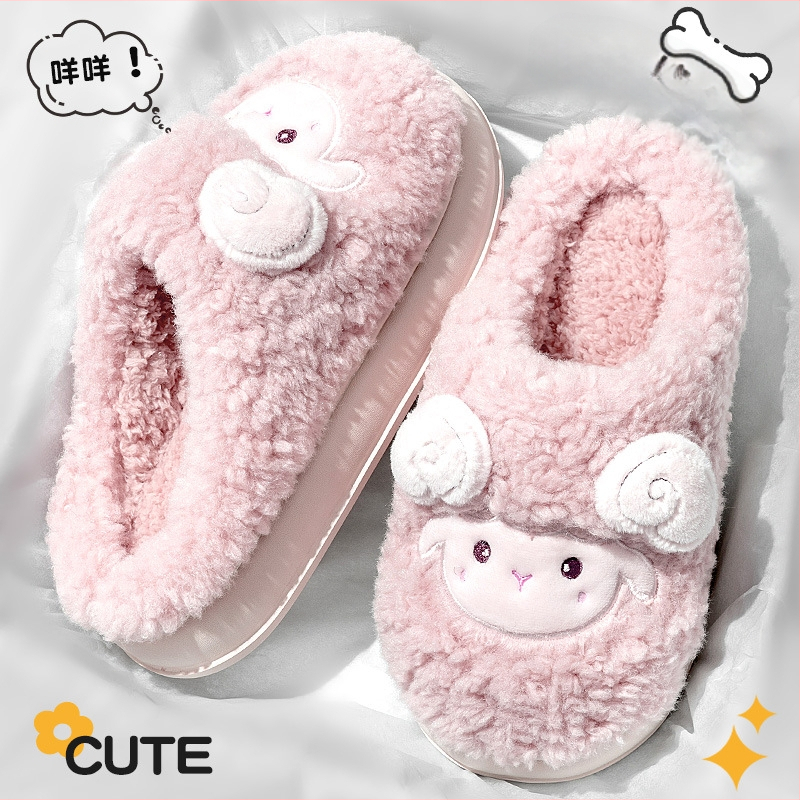 Унисекс зимни чехли с връх от замш, пухена подплата, EVA подметка, антихлъзгаща подметка, височина на тока около 3.5 cm