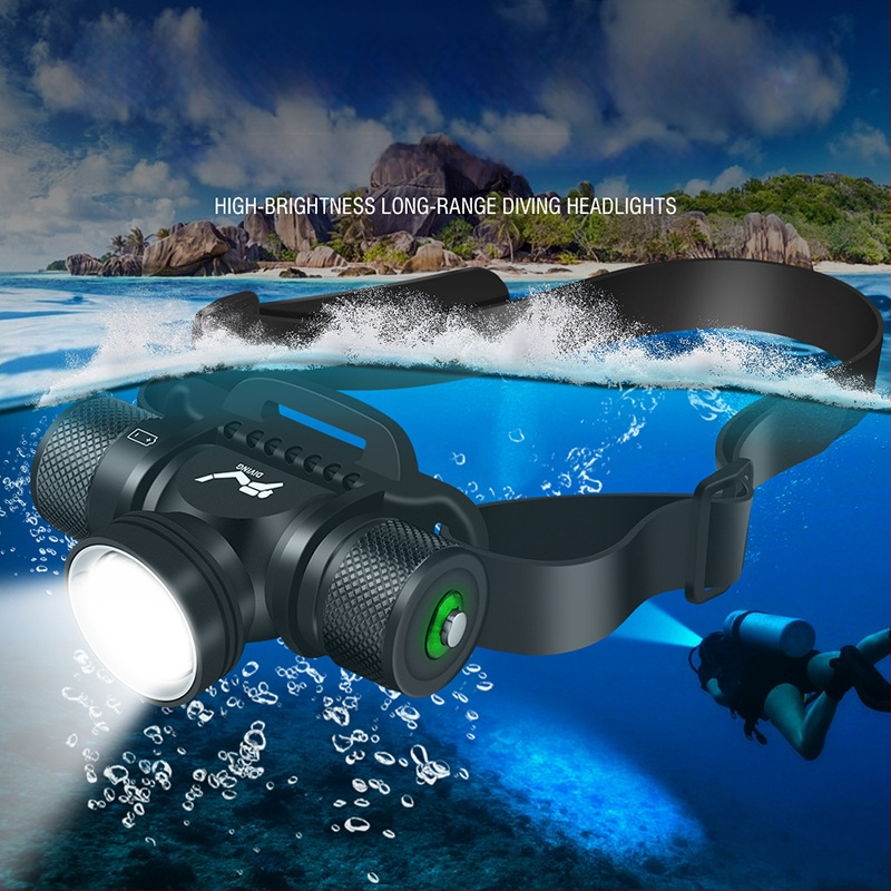 Многофункционален подводен челник с LED 10W, батерии 18650/21700, водоустойчив, обхват 100–200 м, ръчно захранване