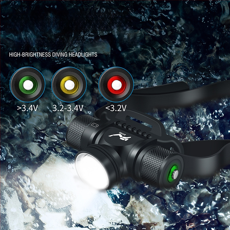 Многофункционален подводен челник с LED 10W, батерии 18650/21700, водоустойчив, обхват 100–200 м, ръчно захранване