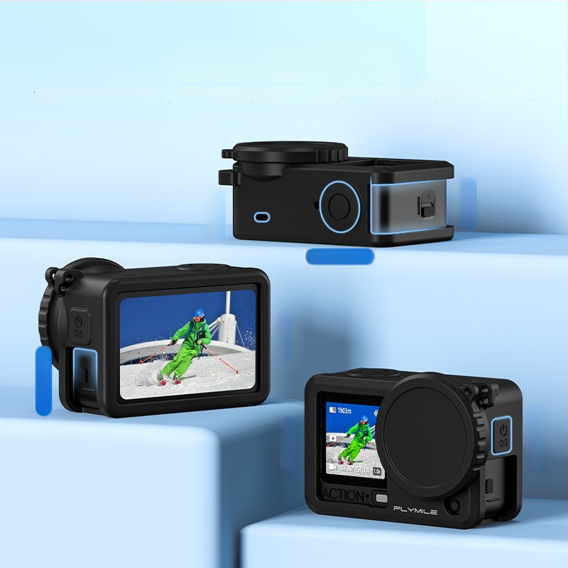 Flymile husă silicon pentru DJI Osmo Action 6, protecție a obiectivului și carcasă anti-cădere