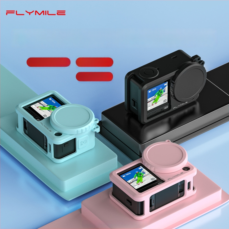 Husă din silicon pentru DJI Action 6 cu protecție a obiectivului, absorbție a șocurilor și protecție anti-cadere — Greutate 14,7 g