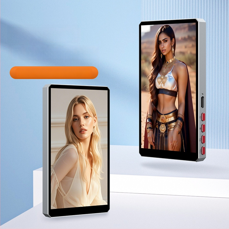 Pt004 Dispozitiv de mirroring a ecranului telefonului din aliaj de aluminiu, Bluetooth wireless, ecran selfie magnetic pe partea din spate, compatibil Android, iOS și HarmonyOS