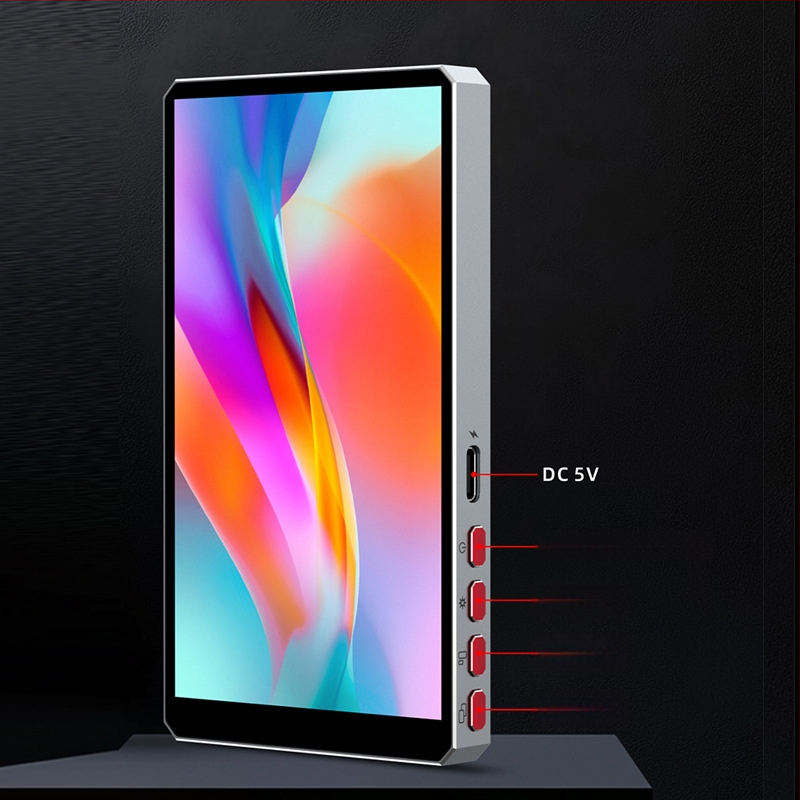 Pt004 Dispozitiv de mirroring a ecranului telefonului din aliaj de aluminiu, Bluetooth wireless, ecran selfie magnetic pe partea din spate, compatibil Android, iOS și HarmonyOS