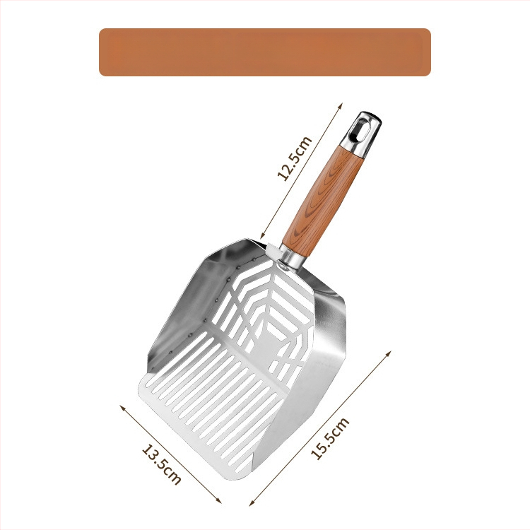 Lopată din oțel inoxidabil pentru nisip de pisică; potrivită pentru pisici și câini; neimportat; fără marcă