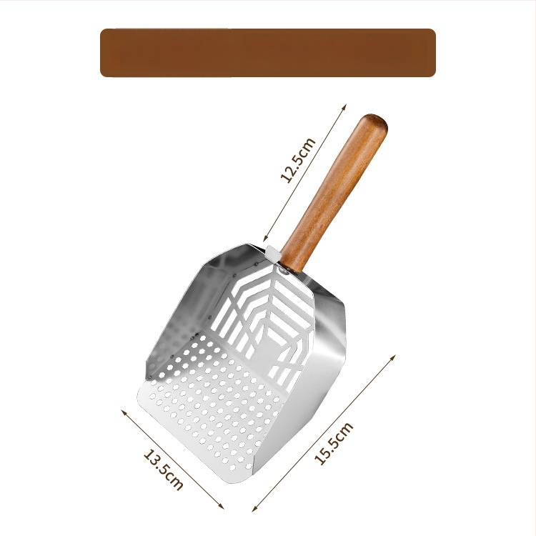 Lopată din oțel inoxidabil pentru nisip de pisică; potrivită pentru pisici și câini; neimportat; fără marcă