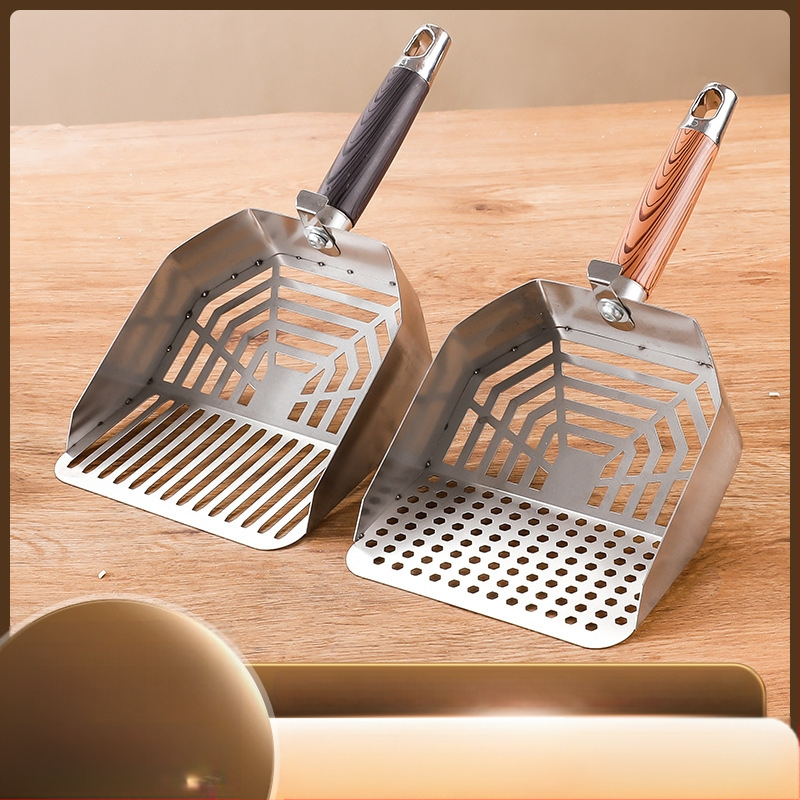 Lopată din oțel inoxidabil pentru nisip de pisică; potrivită pentru pisici și câini; neimportat; fără marcă