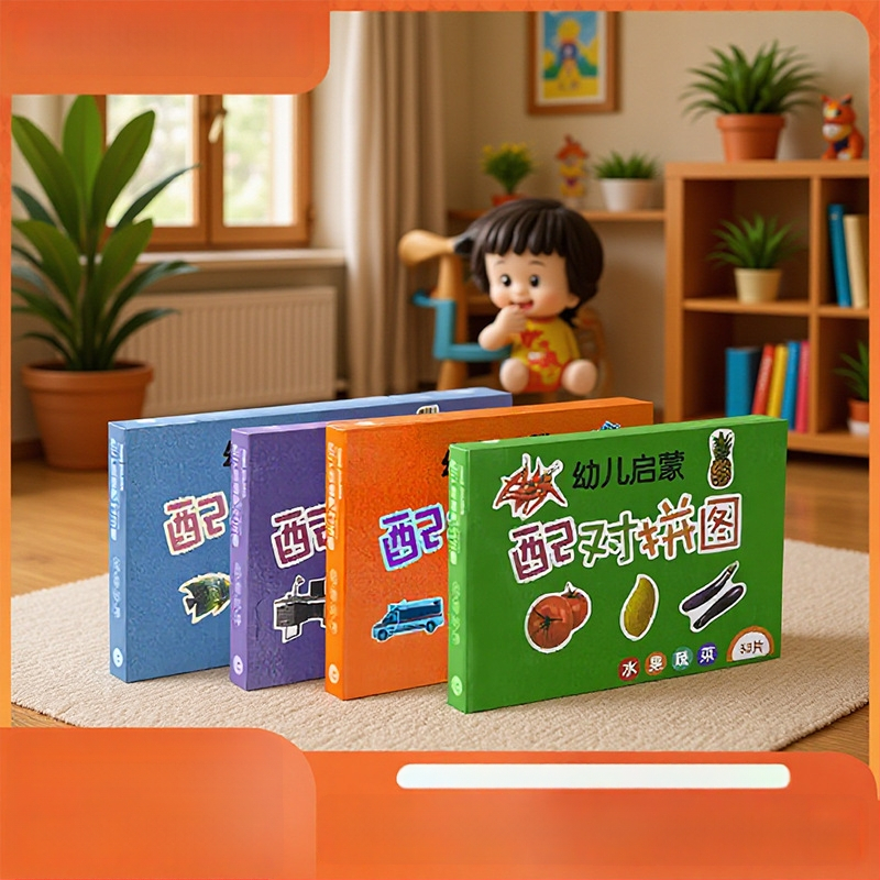 Образователни карти за съчетаване и пъзел за ранно обучение — карти за грамотност за деца на 4-6 години, унисекс, хартиени