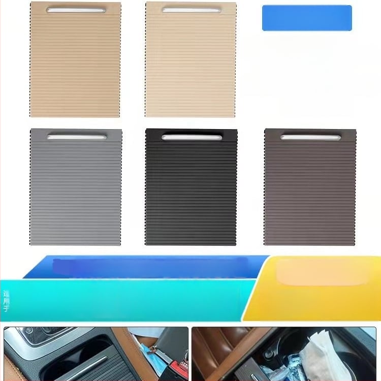 Kausa turētāja vāciņš centrālajai salona kastītei ar velkamu žalūziju — Modelis 3CD857503; Materiāls: ABS-PC + TPU; Pielāgojama