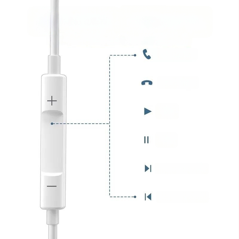 In-ear vadu auskārs ar dinamisku draiveri, jutība 102 dB, kabelis 120 cm, modelis 15