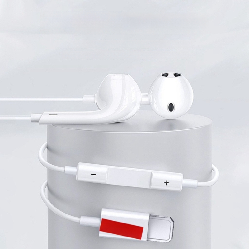 In-ear austiņas ar vadu savienojumu Lightning un USB-C (7. paaudze, dinamiskais draiveris, saderīgas ar iOS, 1,2 m kabelis)