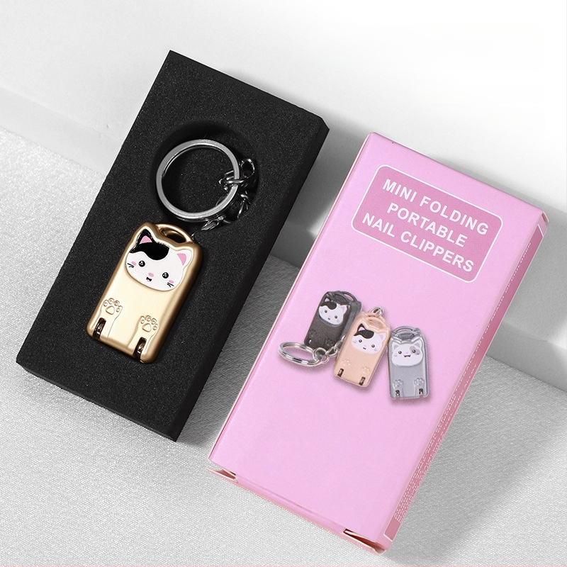 Мини сгъваем нокторезач от неръждаема стомана, портативен