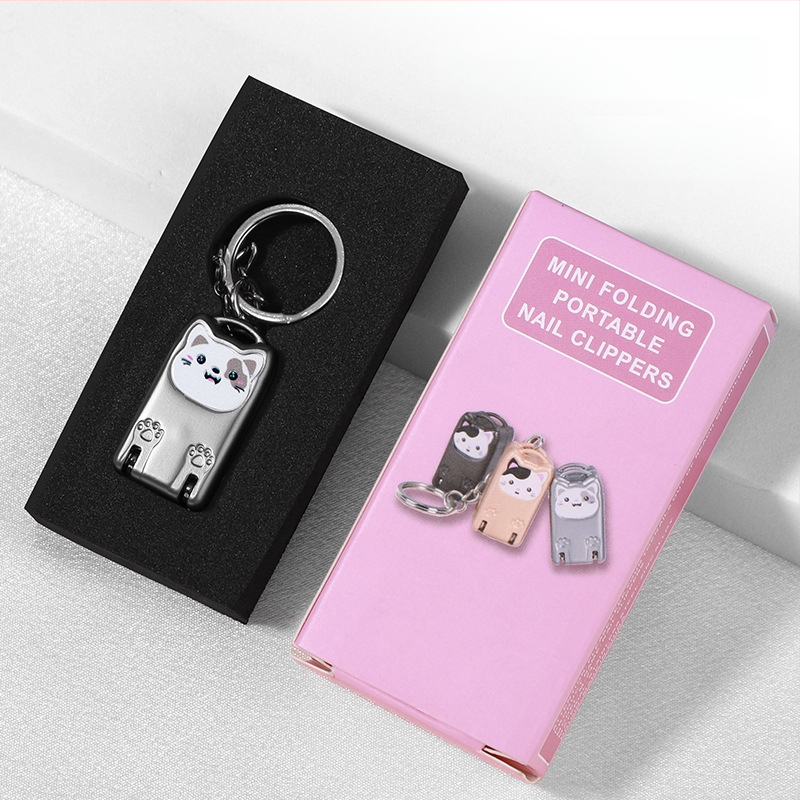 Мини сгъваем нокторезач от неръждаема стомана, портативен