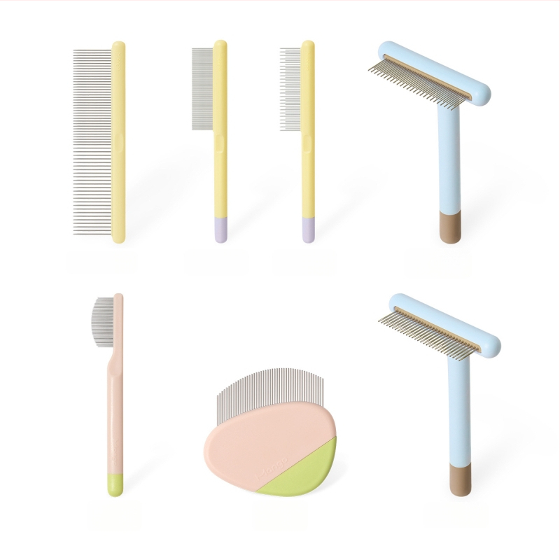 Linchen Pieptene de îngrijire pentru animale – pentru pete de lacrimi sub bărbie, potrivit pentru pisici și câini; Material: Altul